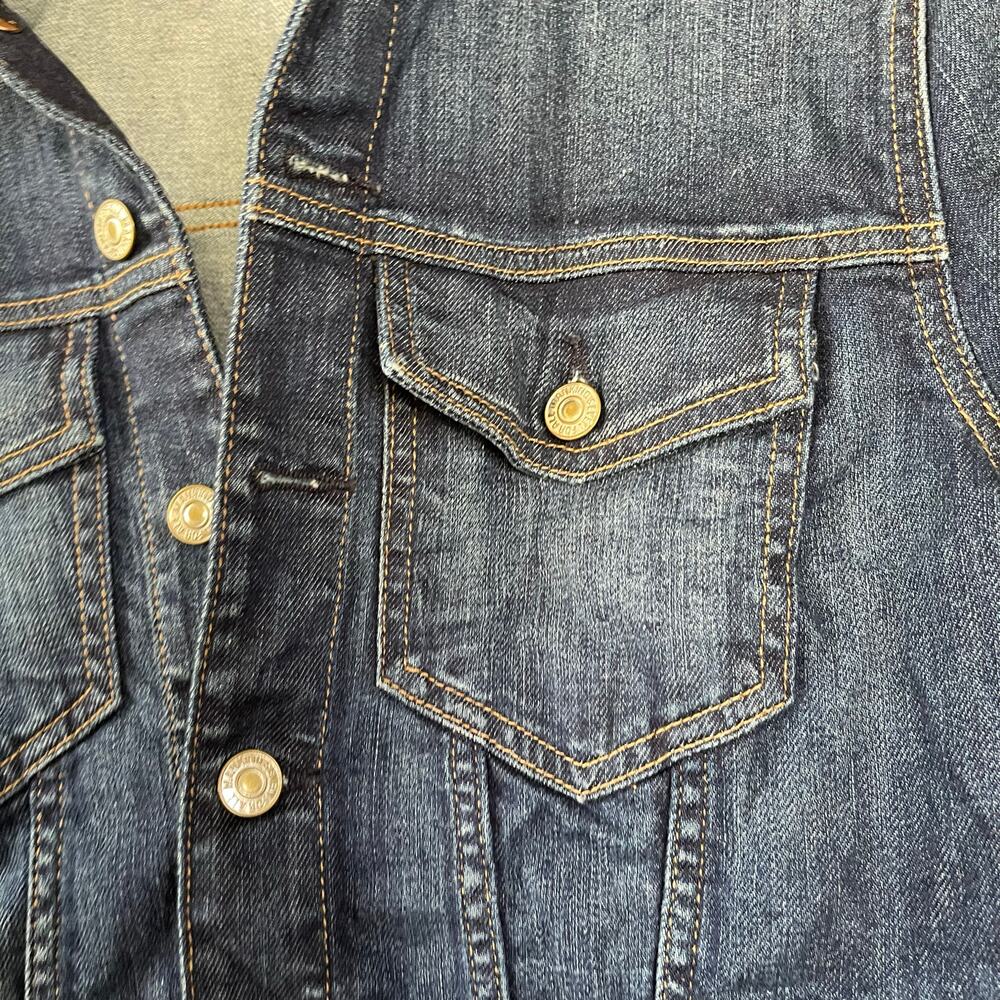 7FAM Denim Trucker Jacket Size Medium - Picture 4 of 7
